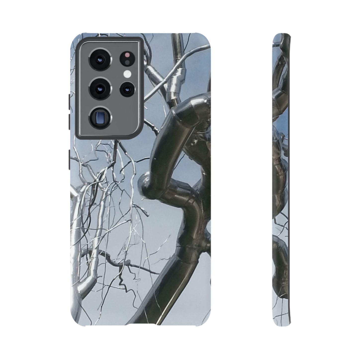 Phone Case - Durable Phone Protector with Bold Metal Nature-inspired Design