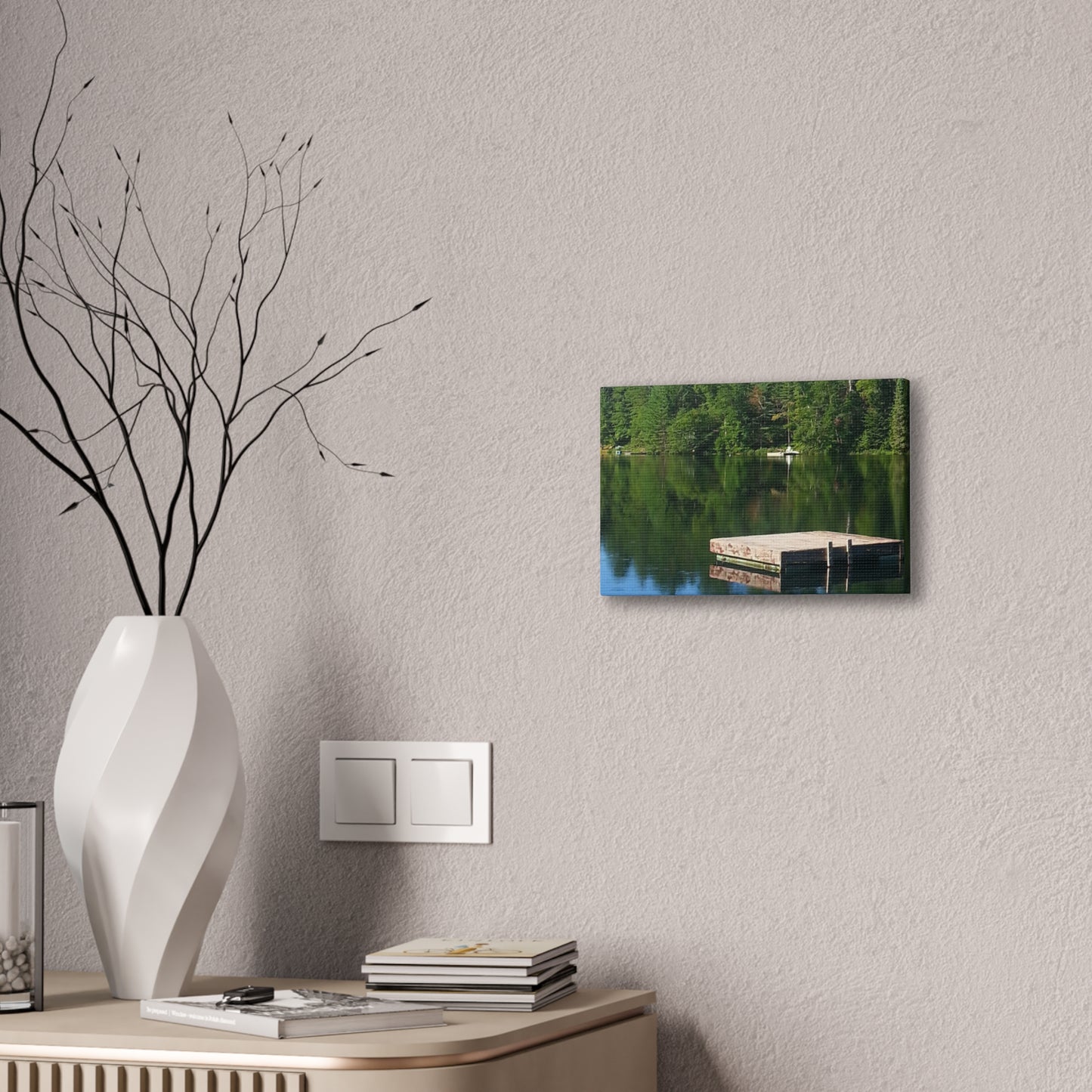 Canvas Print -Nature-Inspired  Tranquil Lakeside Reflection