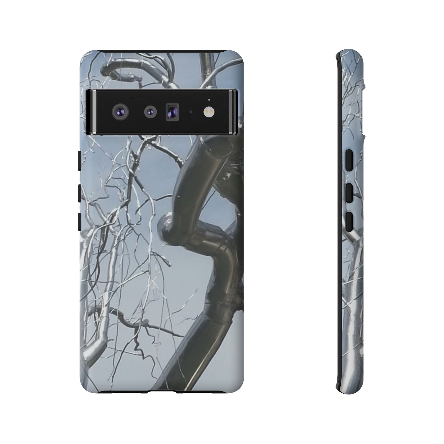 Phone Case - Durable Phone Protector with Bold Metal Nature-inspired Design