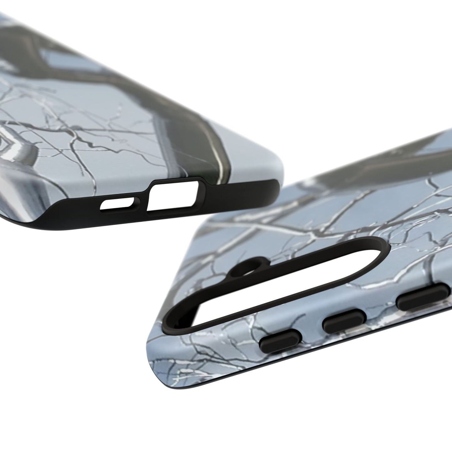 Phone Case - Durable Phone Protector with Bold Metal Nature-inspired Design