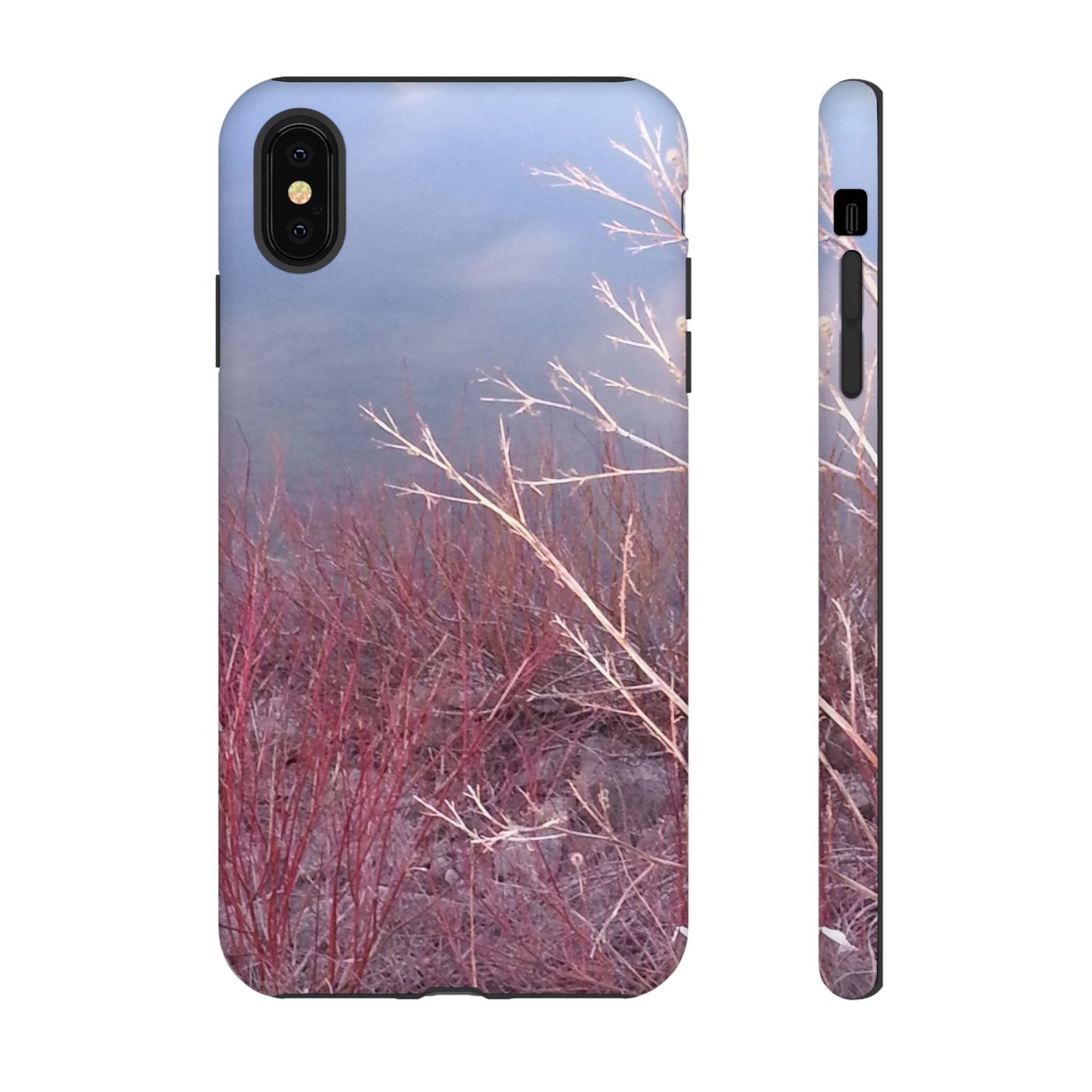 Phone Case - Nature-Inspired Winter Branches Coral Color