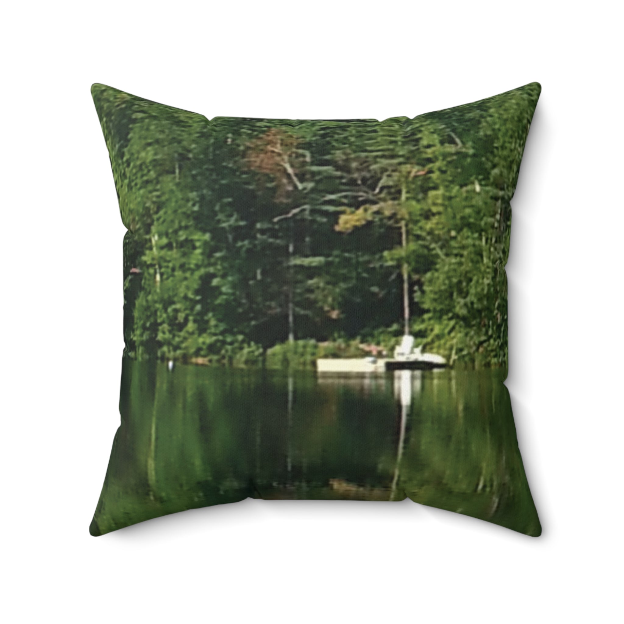 Soft Sanctuary | Serene Waterside Reflection Pillow | The Nurture Collection