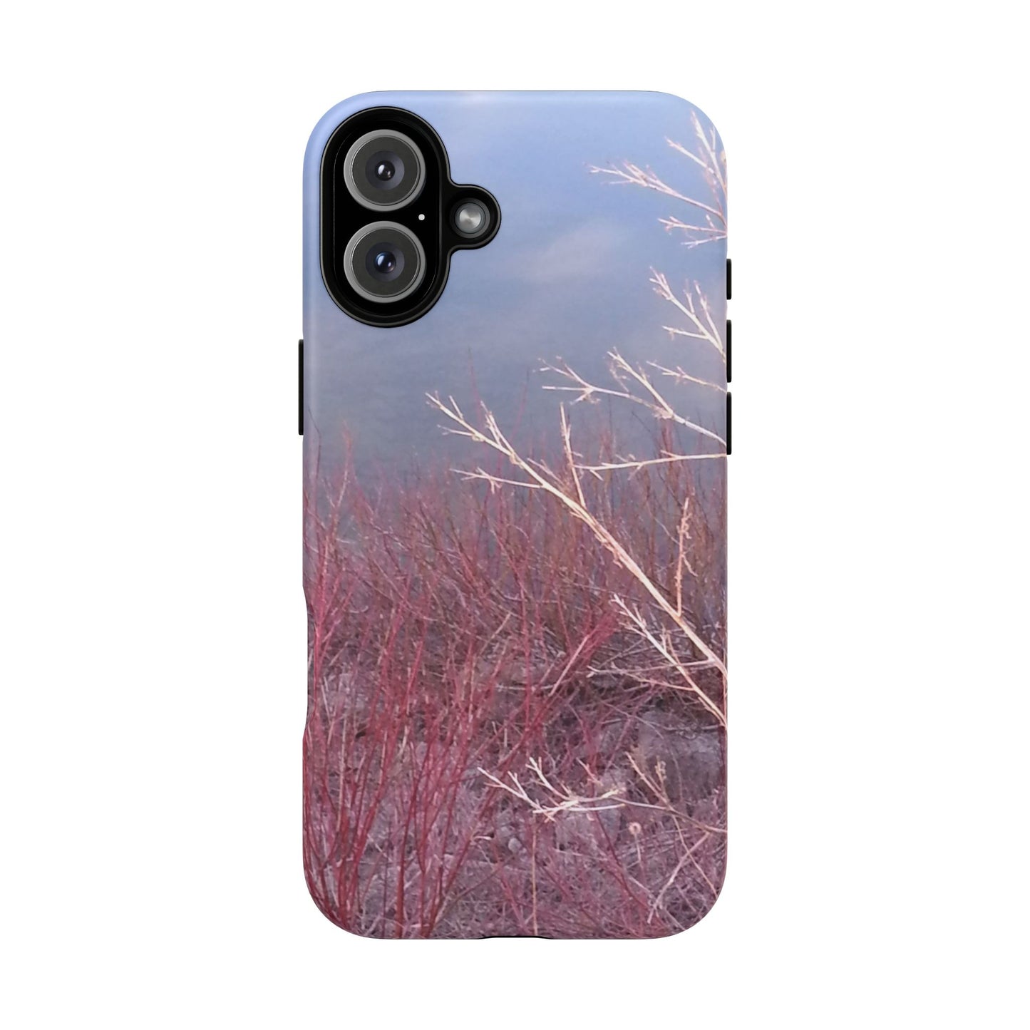 Phone Case - Nature-Inspired Winter Branches Coral Color