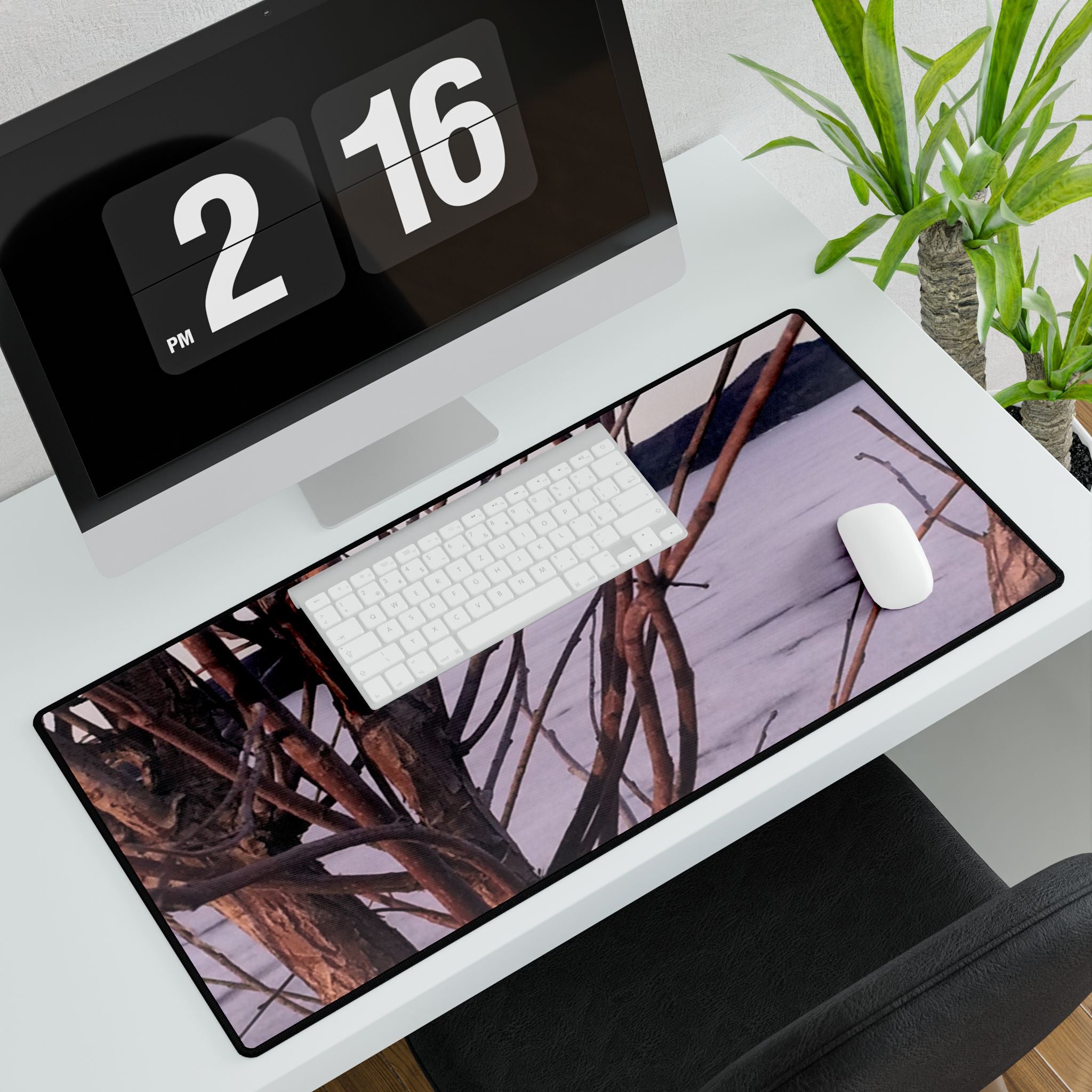 Crisp Perspective | Winter Shoreline Desk Mat | The Flow Collection