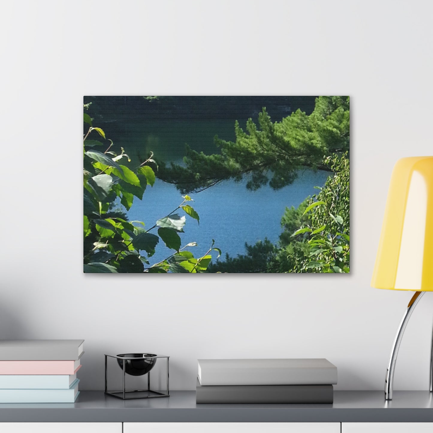 Canvas Art - Nature-inspired Overlooking the Lake