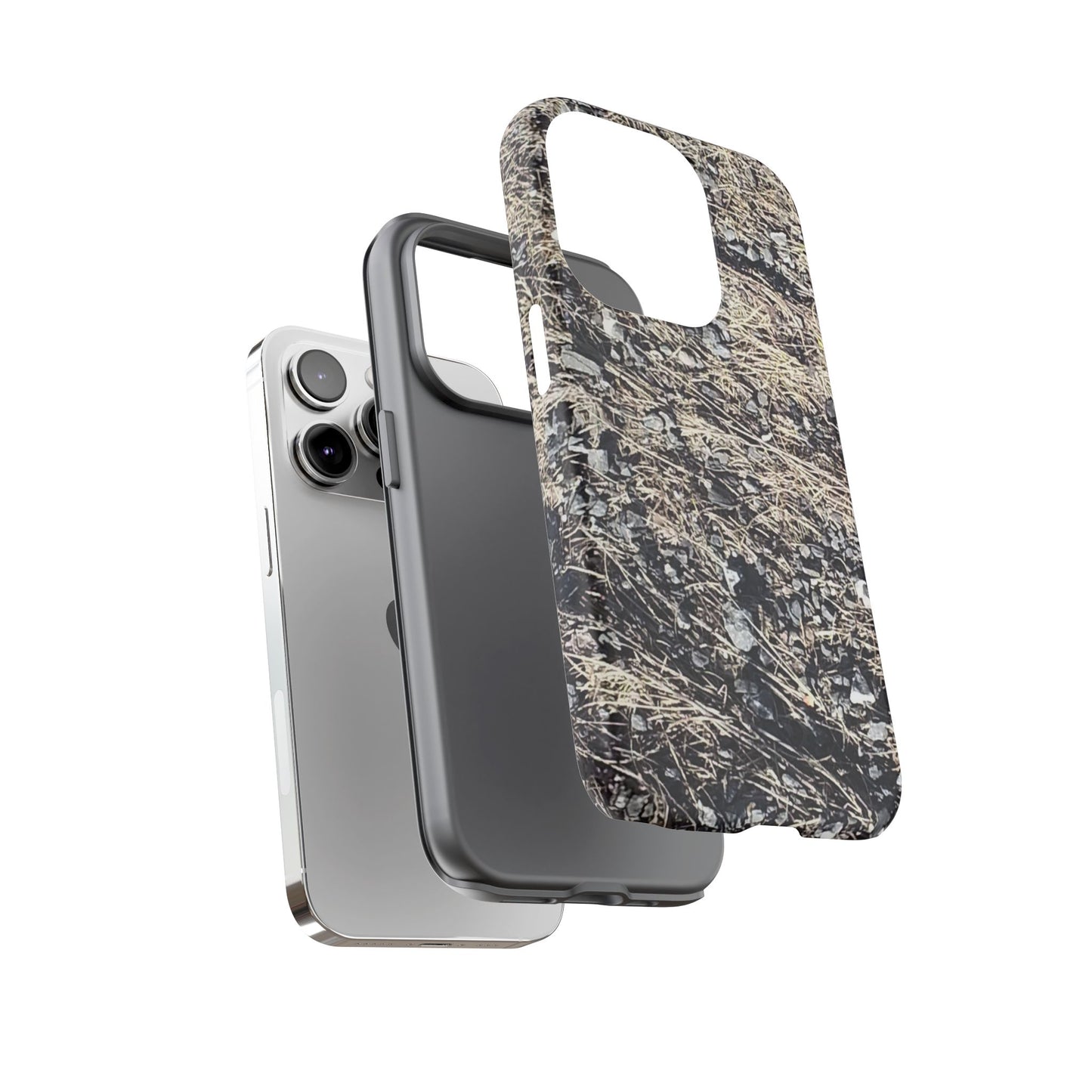 Phone Case -  Nature-Inspired Stone Bed Design for Outdoor Enthusiasts