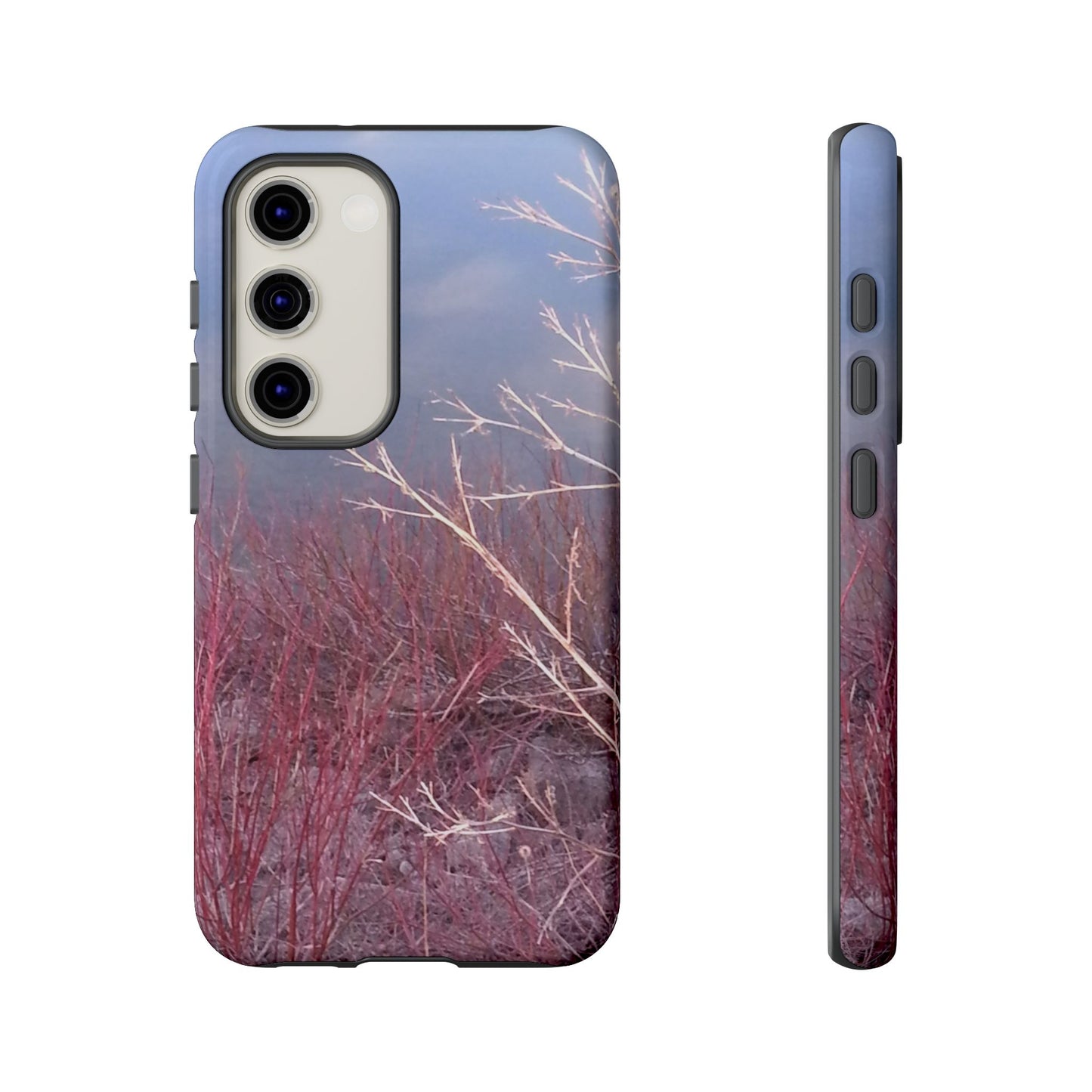 Phone Case - Nature-Inspired Winter Branches Coral Color