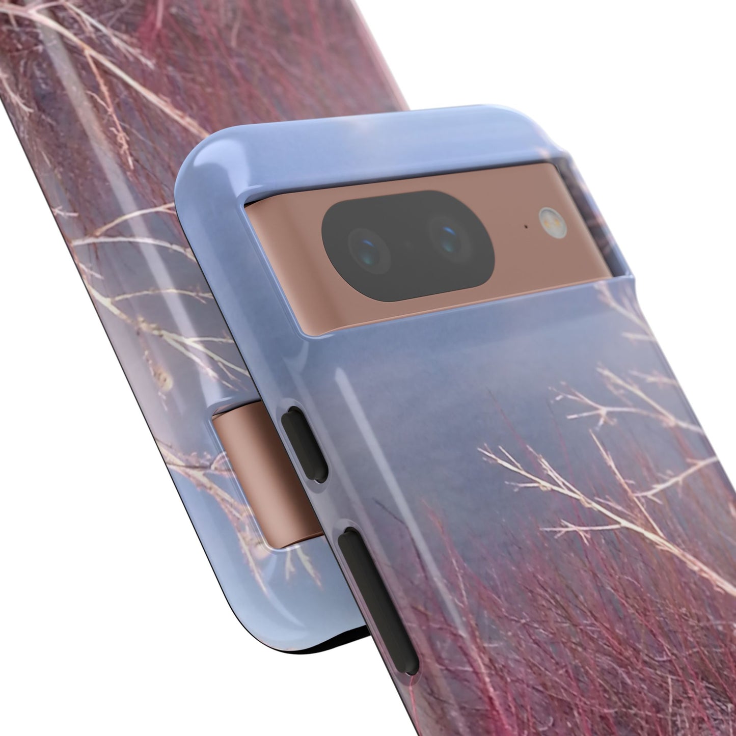 Phone Case - Nature-Inspired Winter Branches Coral Color