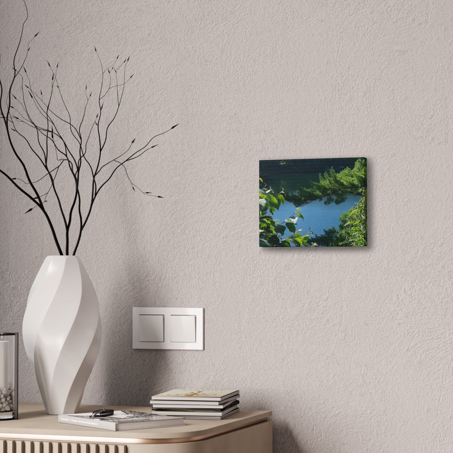 Canvas Art - Nature-inspired Overlooking the Lake