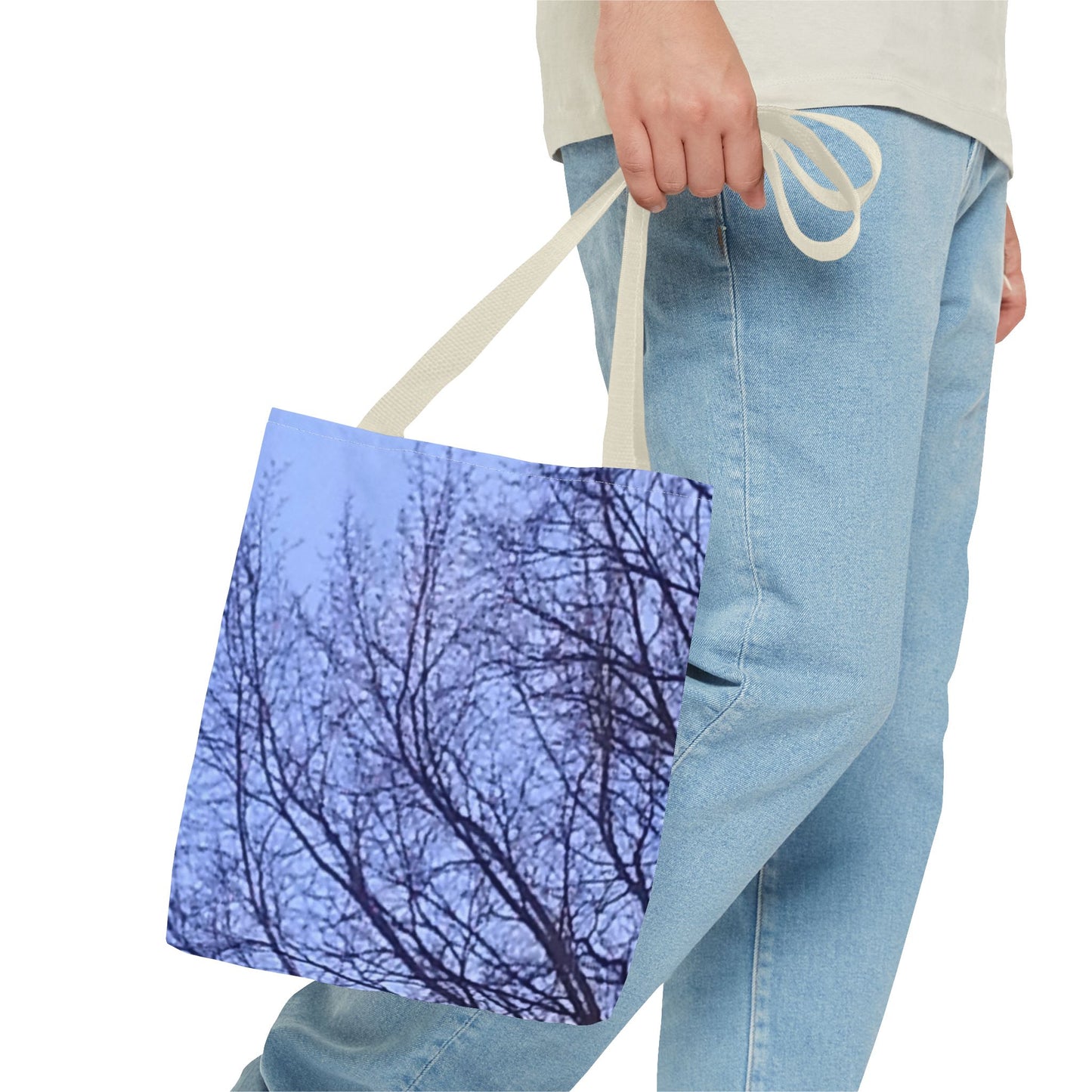 Tote Bag - Nature-Inspired - Tree Silhouette against Blue Sky