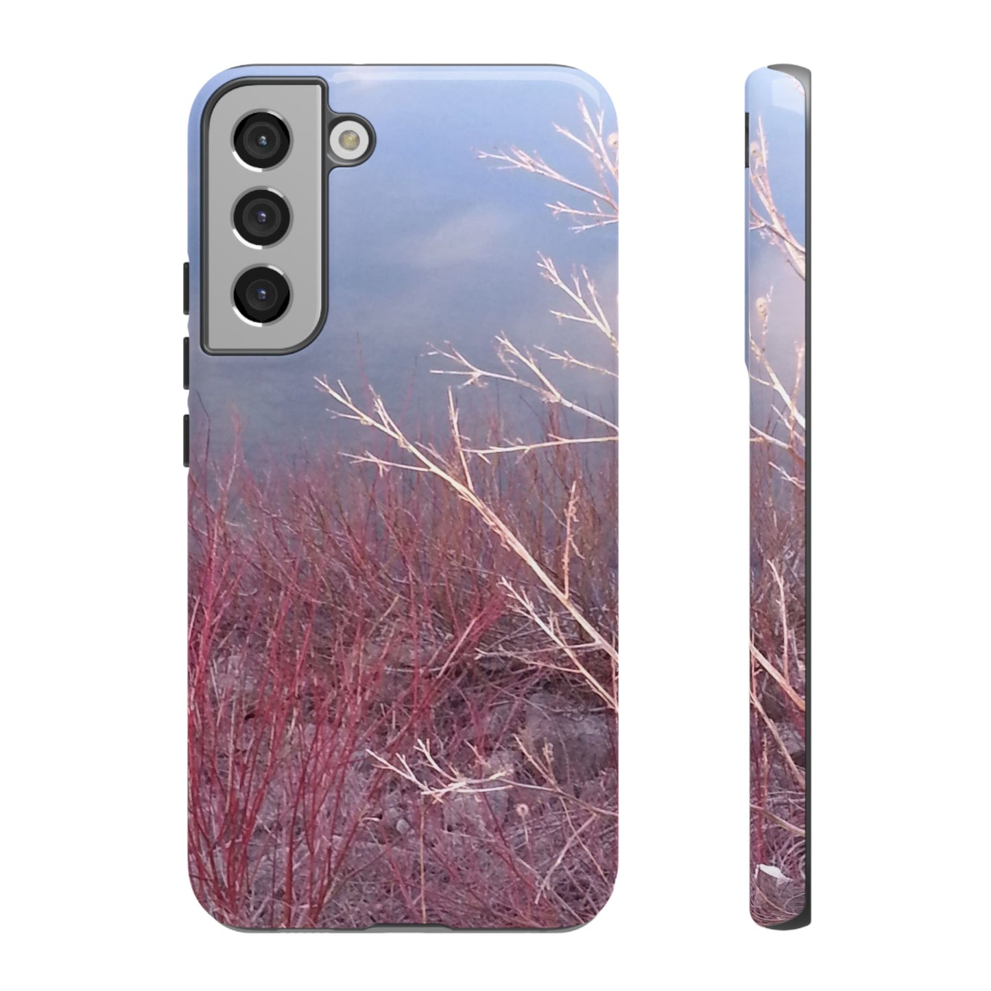 Phone Case - Nature-Inspired Winter Branches Coral Color