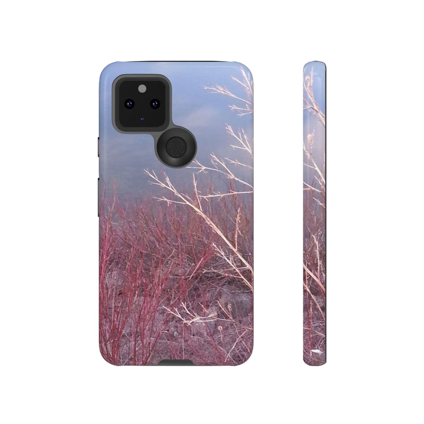 Phone Case - Nature-Inspired Winter Branches Coral Color