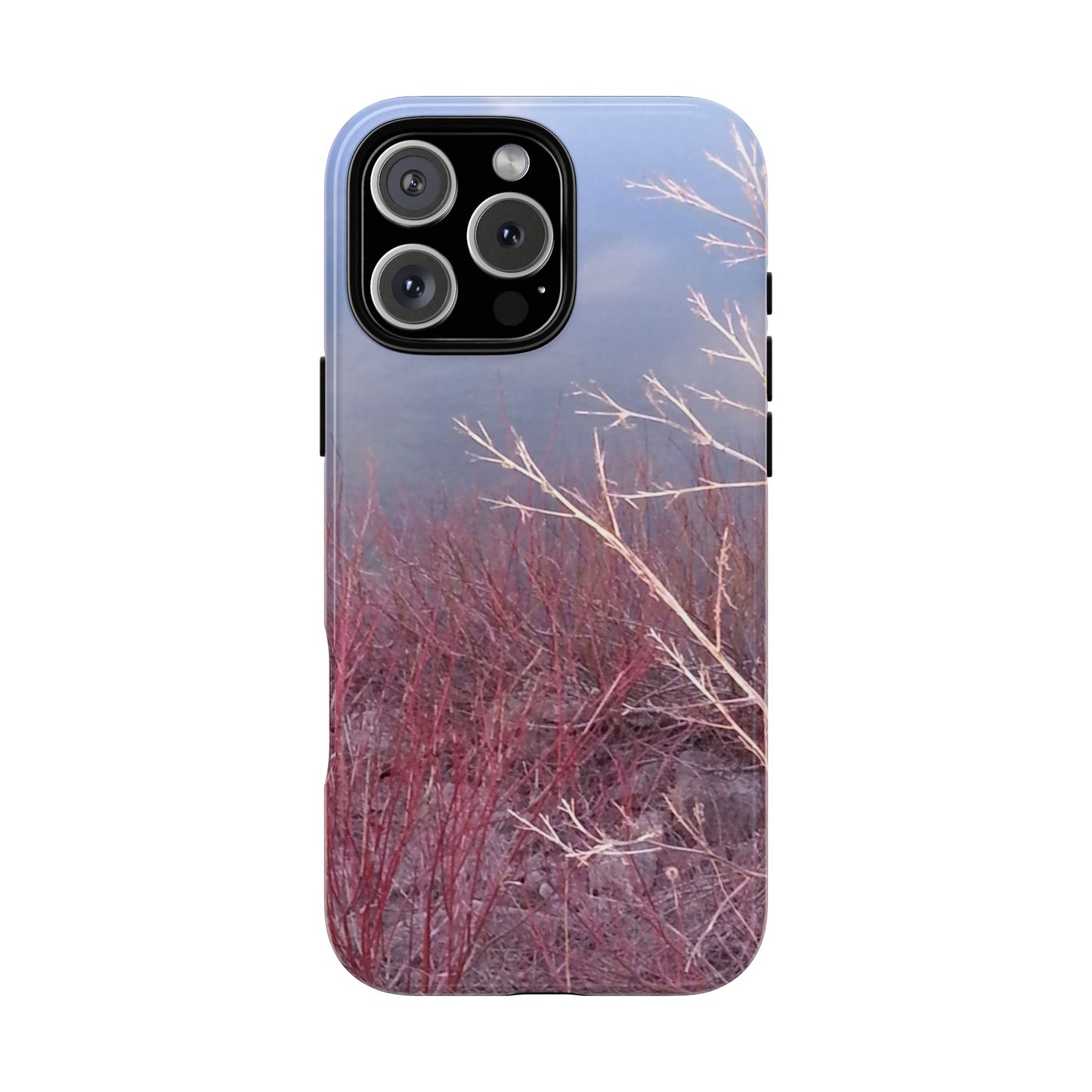 Phone Case - Nature-Inspired Winter Branches Coral Color