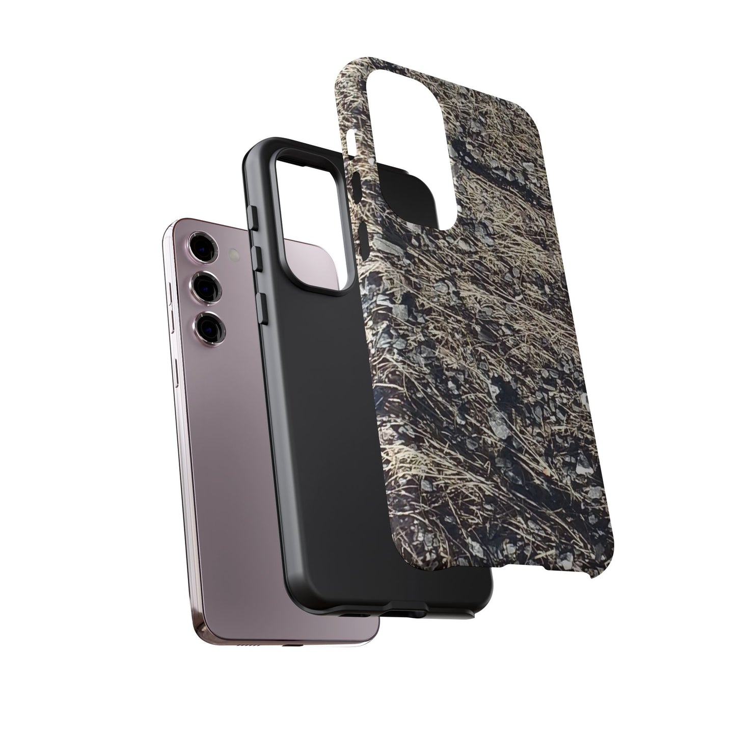 Phone Case -  Nature-Inspired Stone Bed Design for Outdoor Enthusiasts