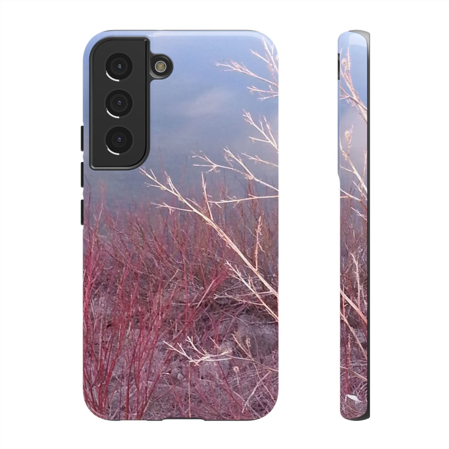 Phone Case - Nature-Inspired Winter Branches Coral Color