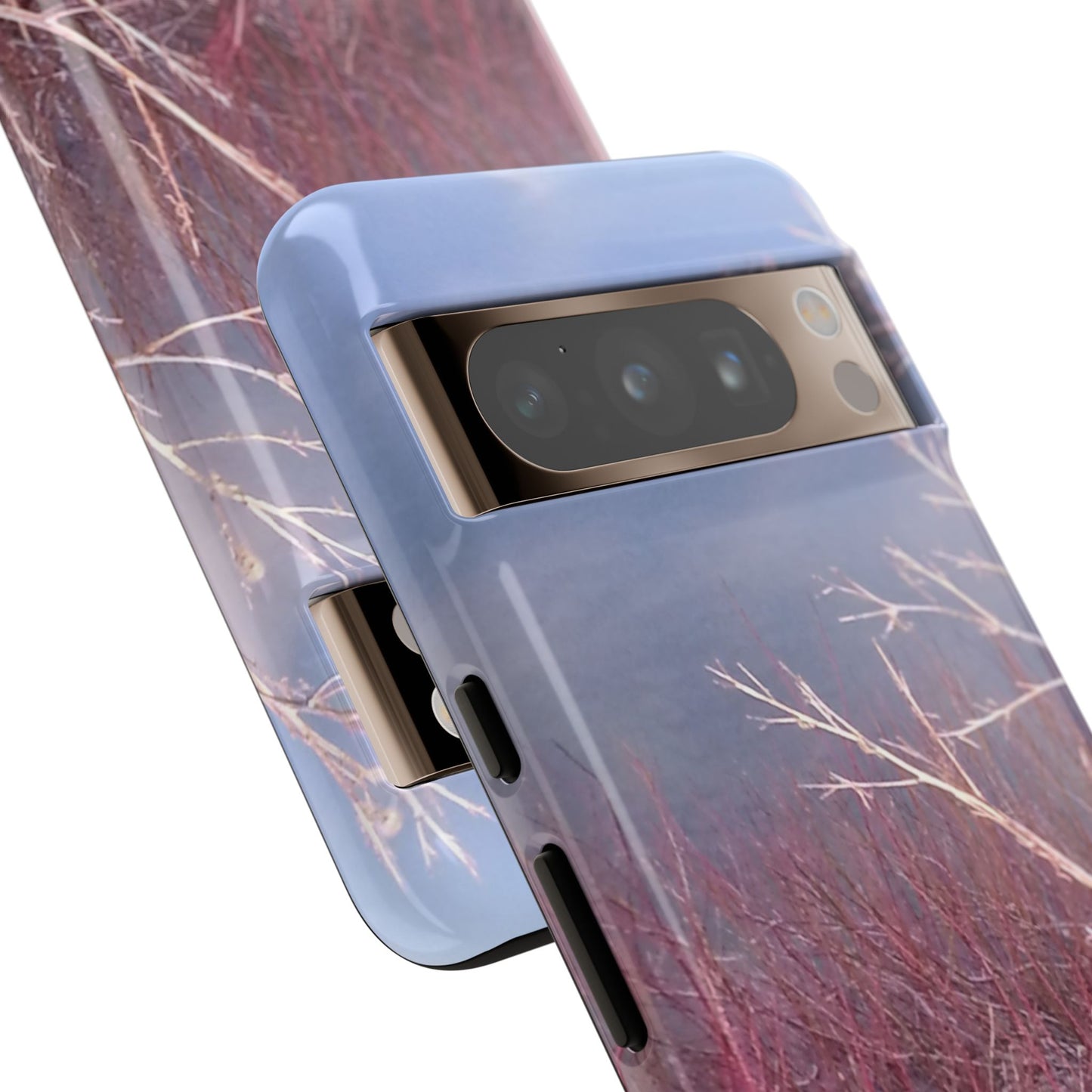 Phone Case - Nature-Inspired Winter Branches Coral Color