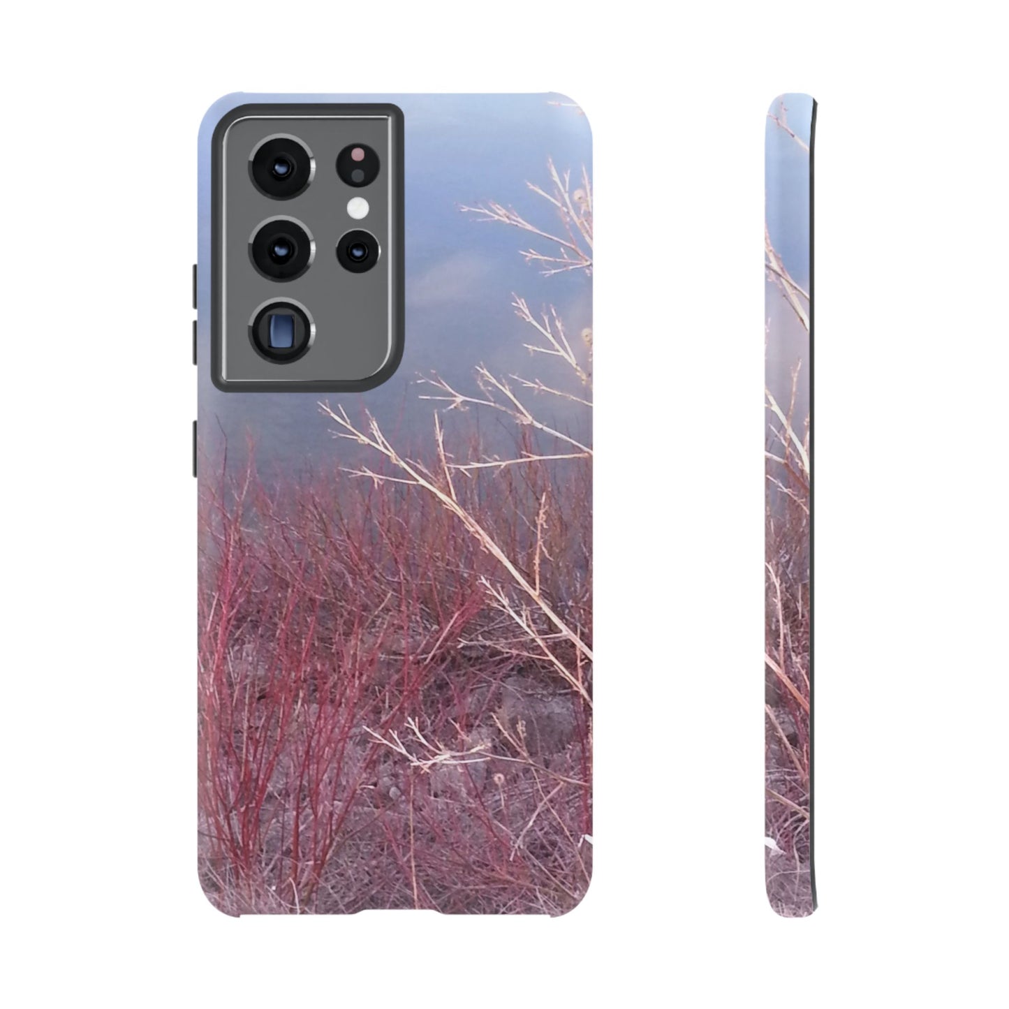 Phone Case - Nature-Inspired Winter Branches Coral Color