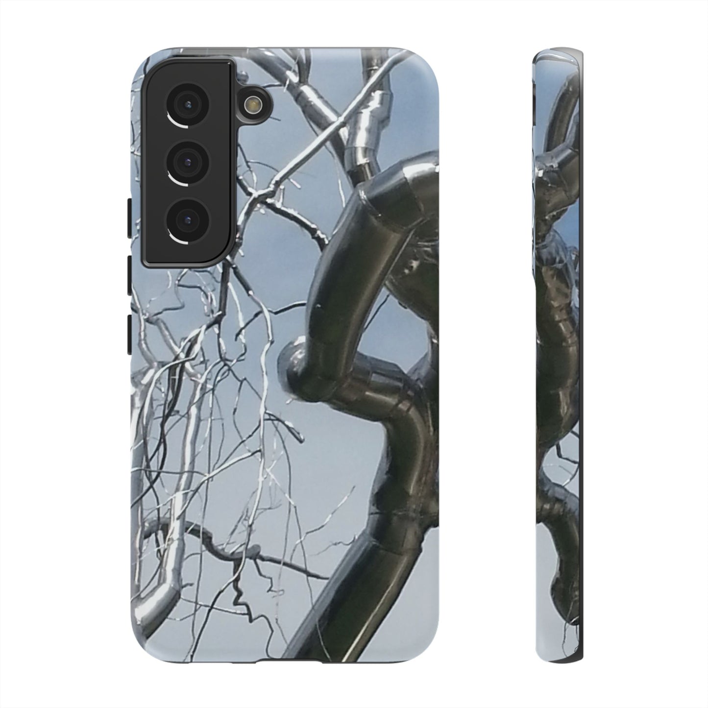 Phone Case - Durable Phone Protector with Bold Metal Nature-inspired Design