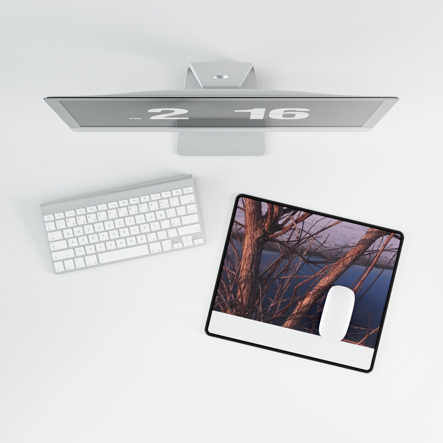 Computer Desk Mat -  Tree at Lake - Stylish & Functional Workspace Decor