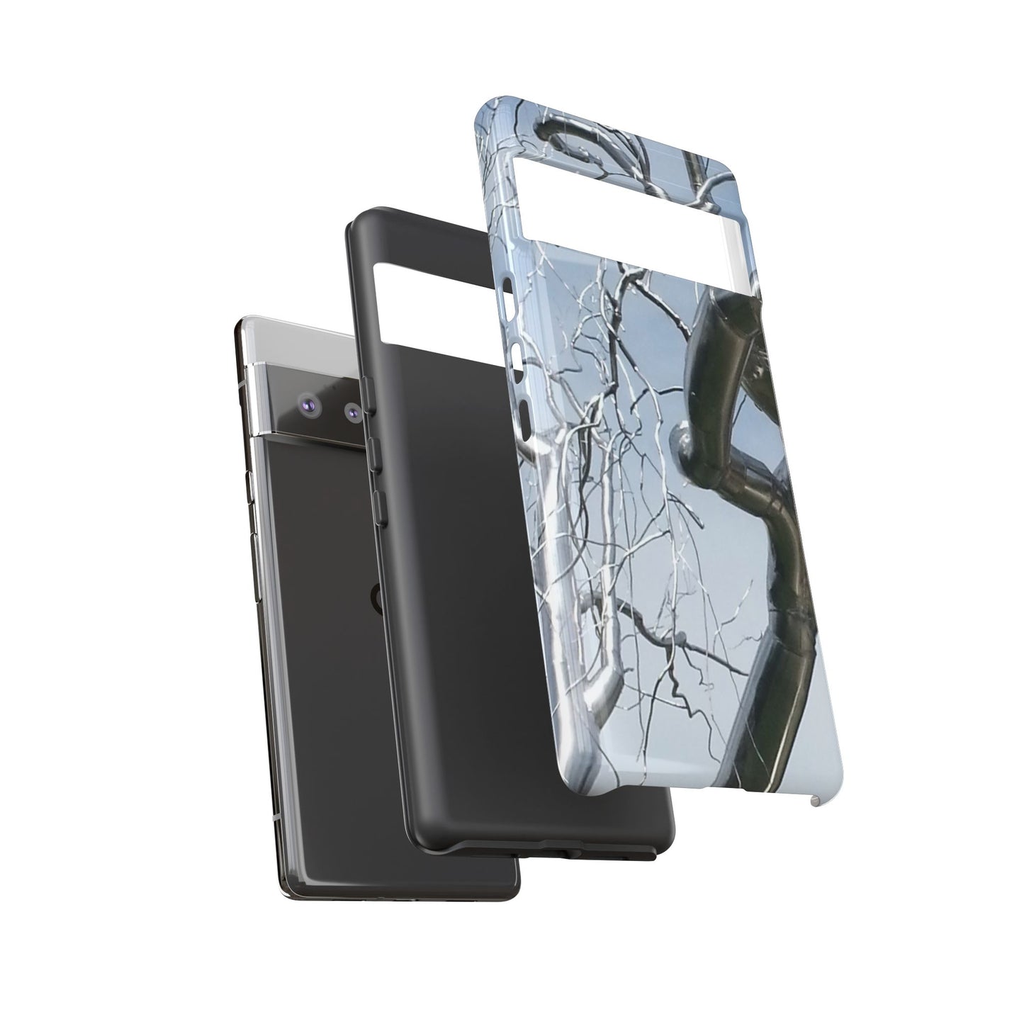 Phone Case - Durable Phone Protector with Bold Metal Nature-inspired Design