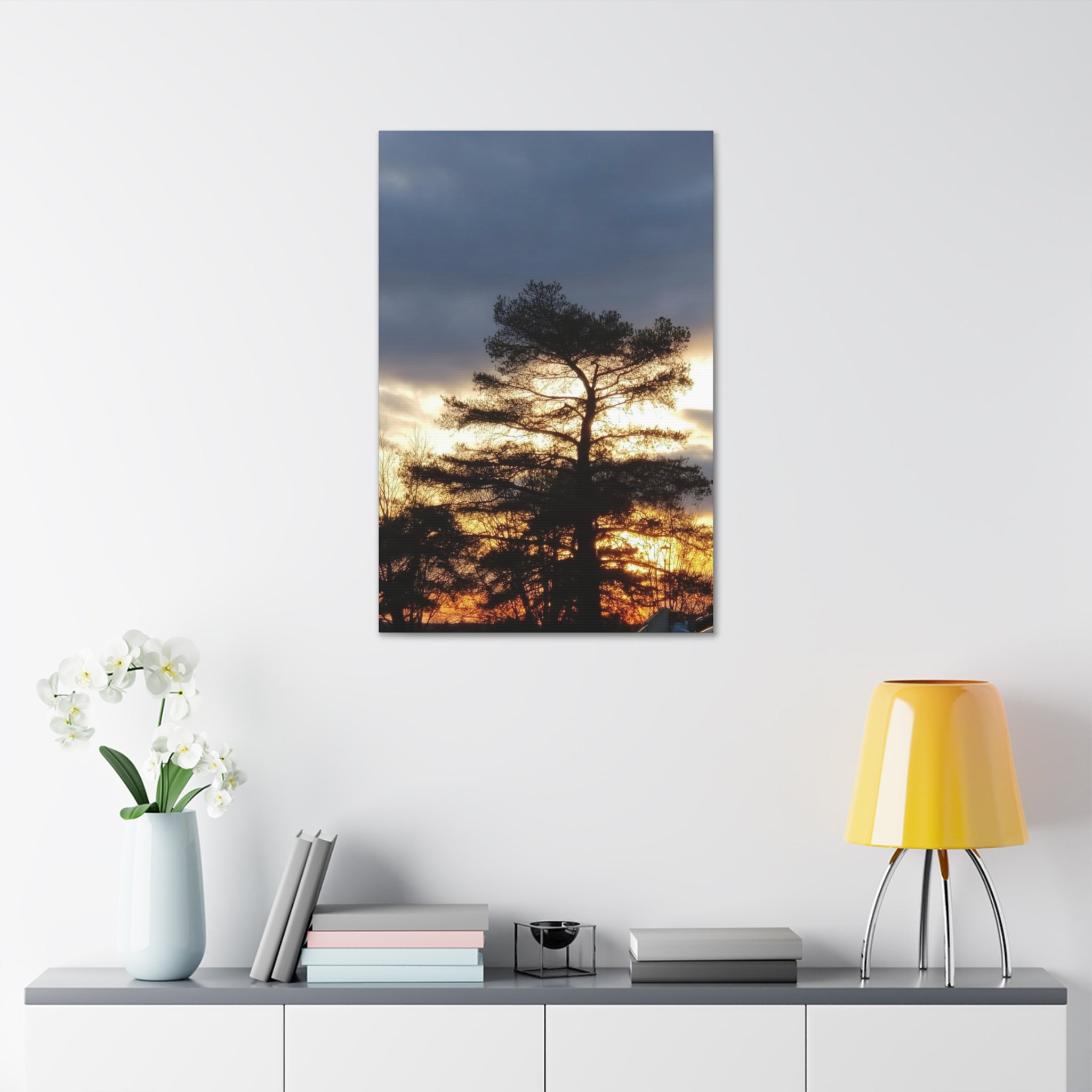 Grounded Vitality | Sunset Tree Silhouette Wall Art | The Flow Collection