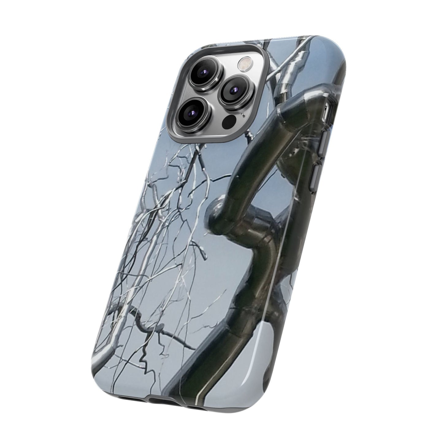 Phone Case - Durable Phone Protector with Bold Metal Nature-inspired Design