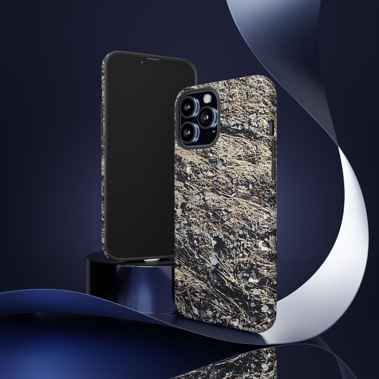 Phone Case -  Nature-Inspired Stone Bed Design for Outdoor Enthusiasts