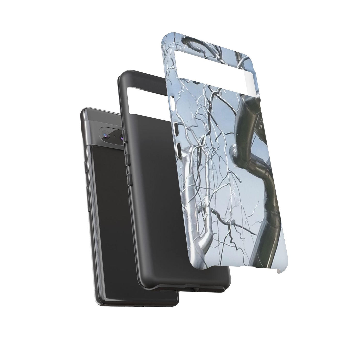 Phone Case - Durable Phone Protector with Bold Metal Nature-inspired Design