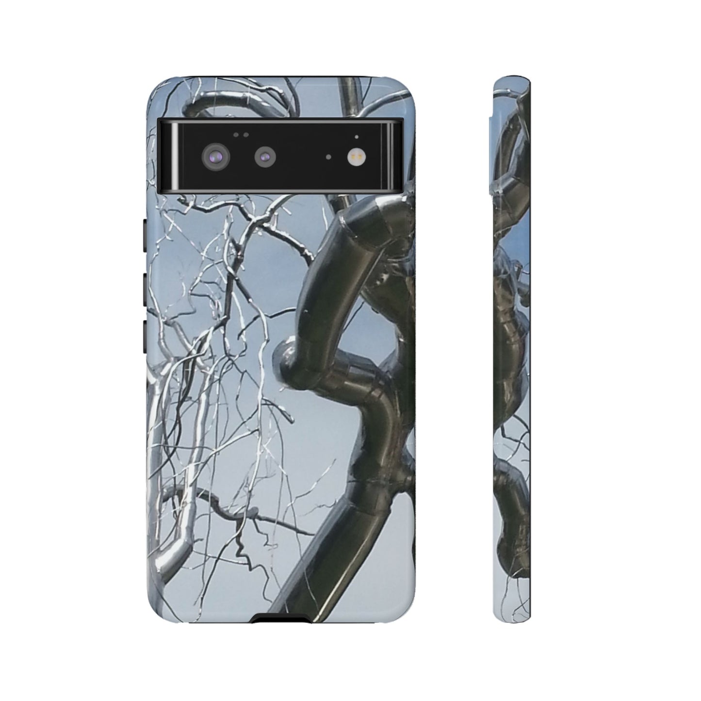 Phone Case - Durable Phone Protector with Bold Metal Nature-inspired Design