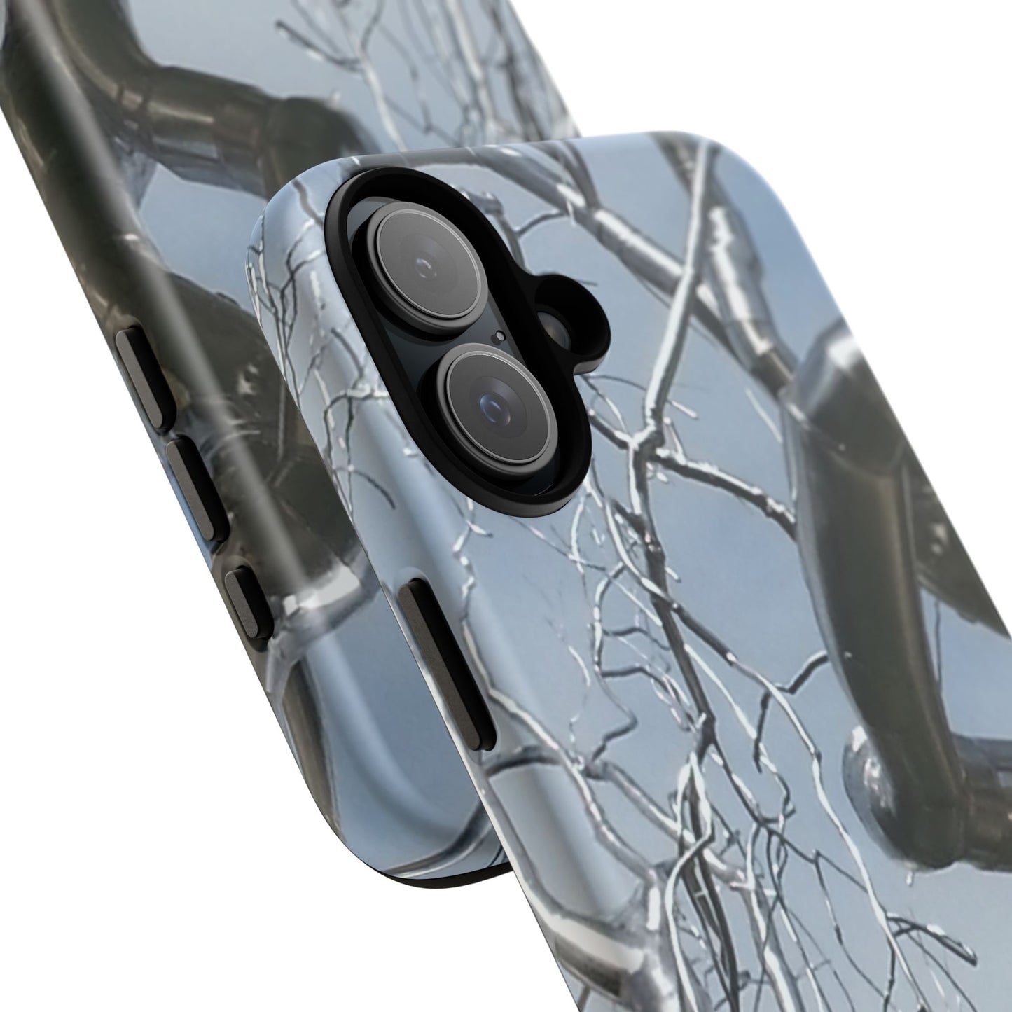 Phone Case - Durable Phone Protector with Bold Metal Nature-inspired Design