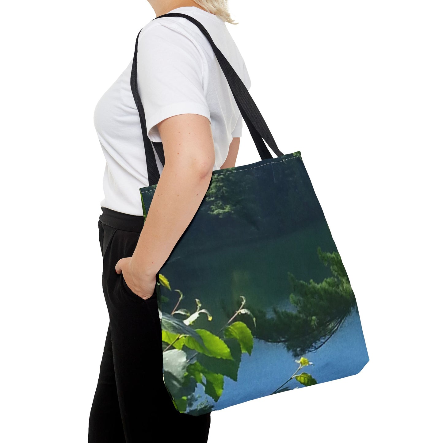 Tote Bag - Nature-inspired Looking Out at the Lake - Ideal for Outdoor Enthusiasts