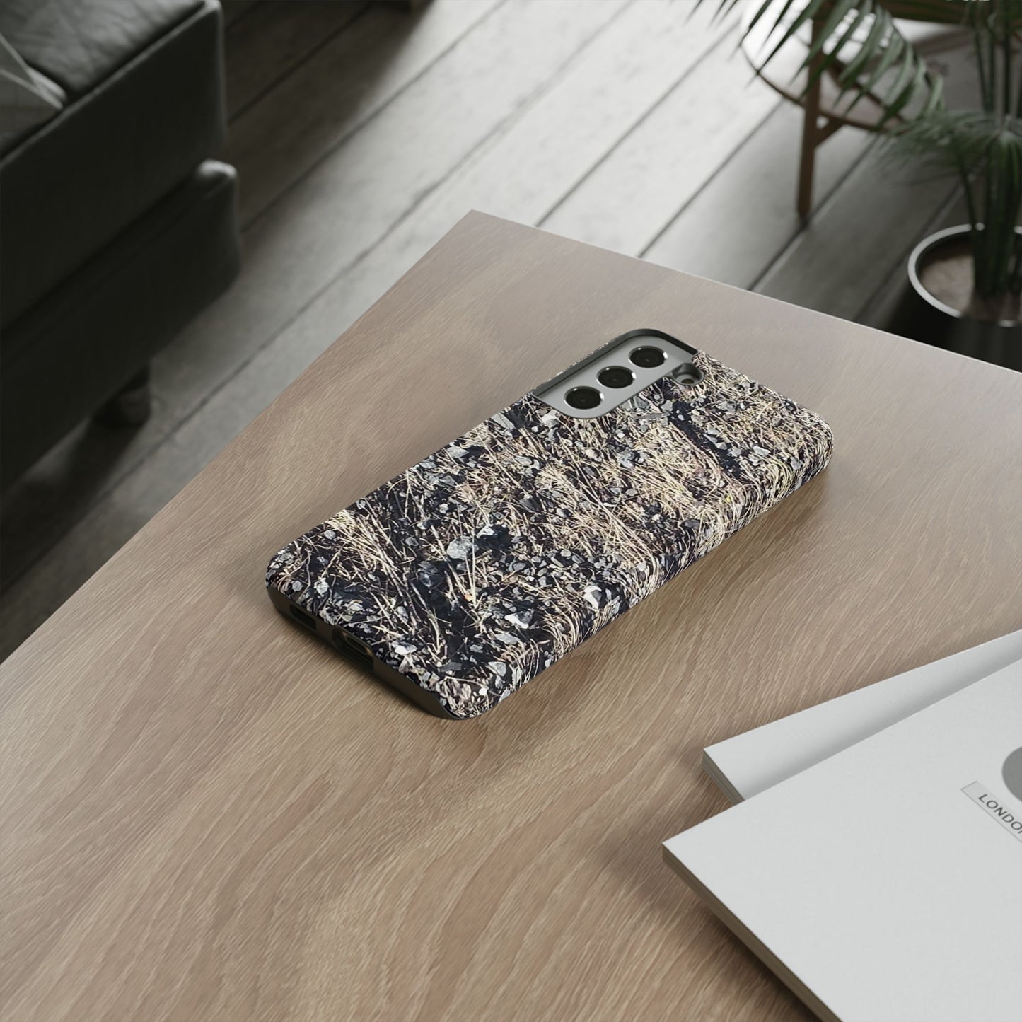 Phone Case -  Nature-Inspired Stone Bed Design for Outdoor Enthusiasts