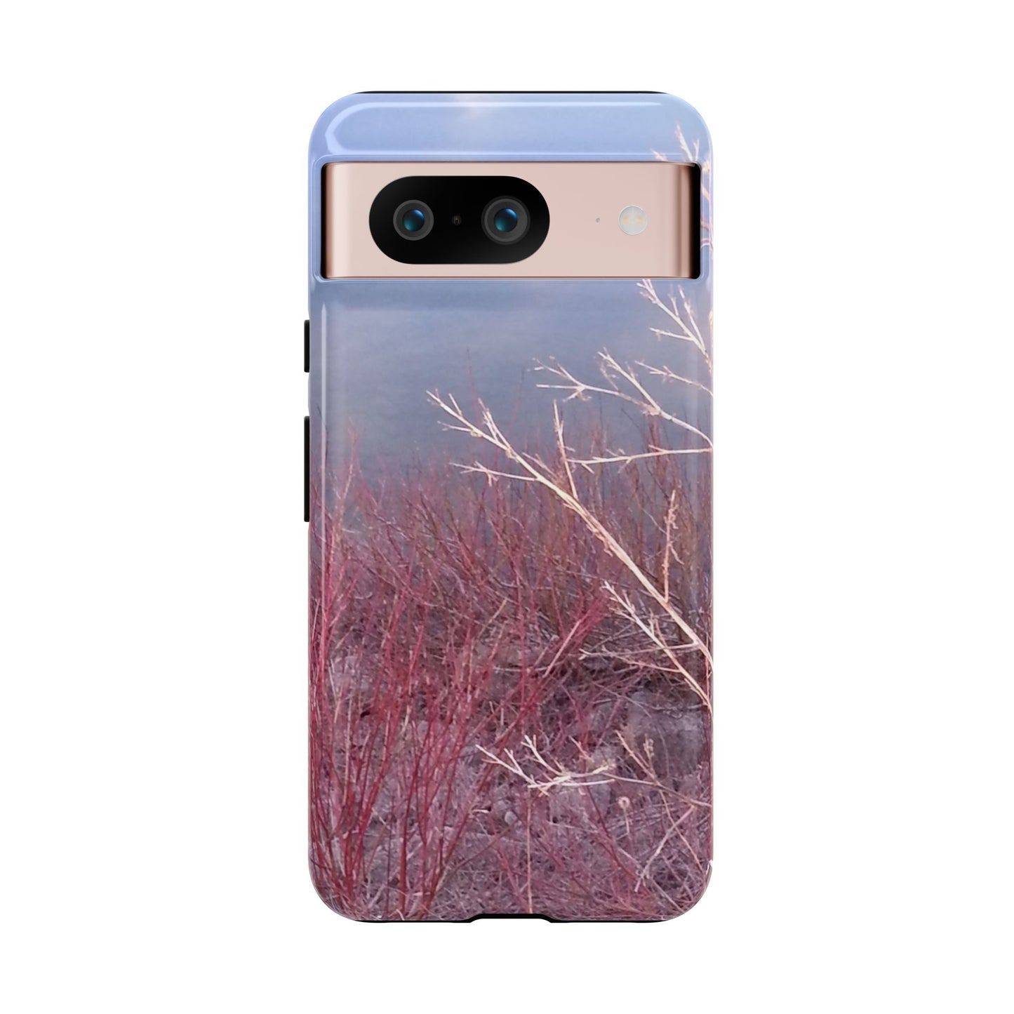 Phone Case - Nature-Inspired Winter Branches Coral Color