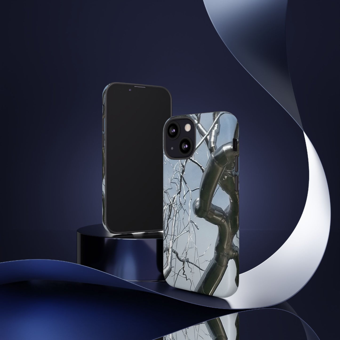 Phone Case - Durable Phone Protector with Bold Metal Nature-inspired Design