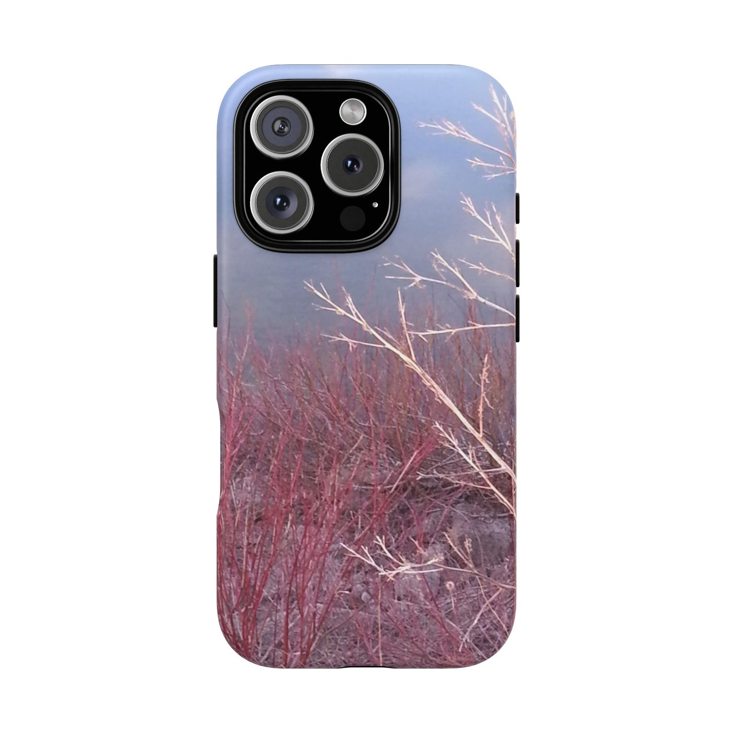 Phone Case - Nature-Inspired Winter Branches Coral Color