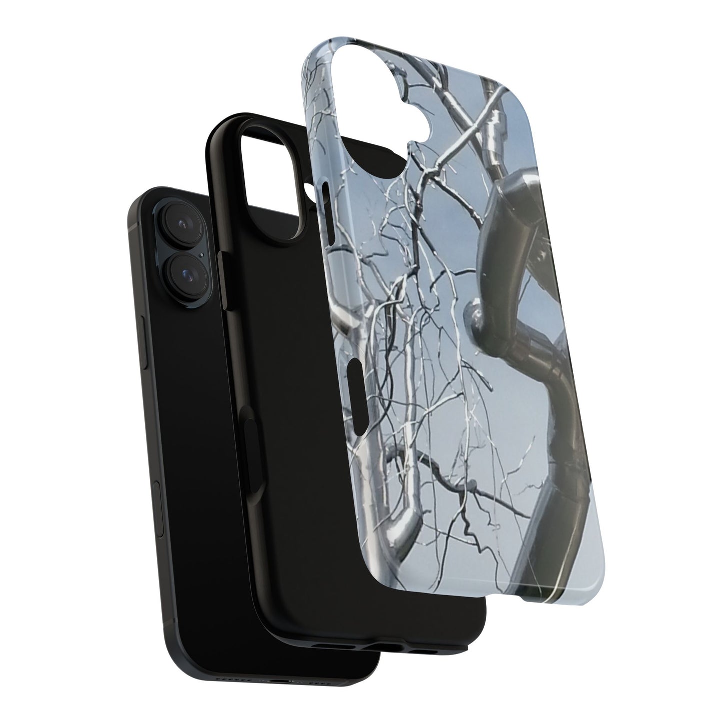 Phone Case - Durable Phone Protector with Bold Metal Nature-inspired Design