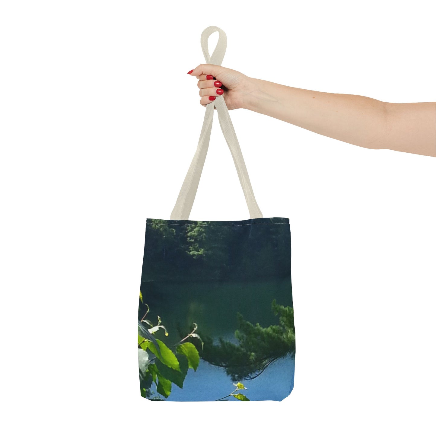 Tote Bag - Nature-inspired Looking Out at the Lake - Ideal for Outdoor Enthusiasts