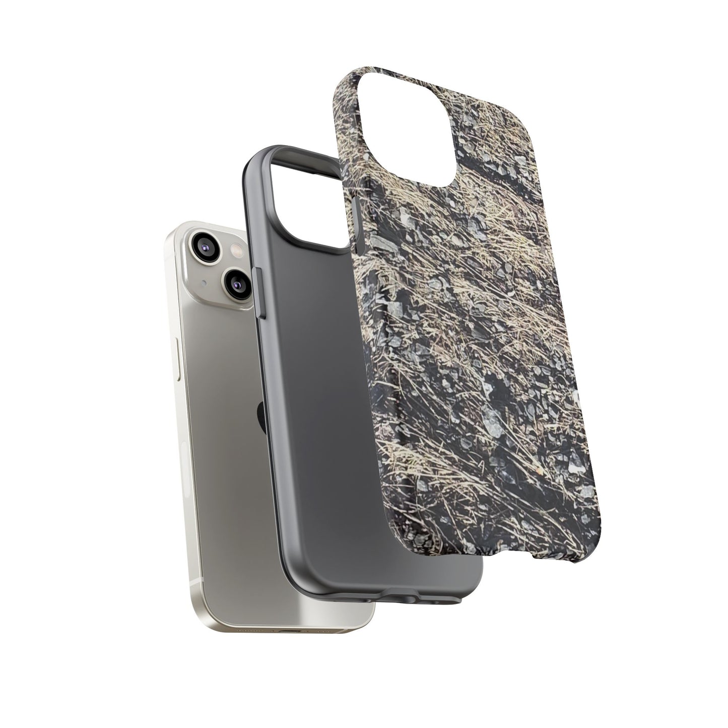 Phone Case -  Nature-Inspired Stone Bed Design for Outdoor Enthusiasts