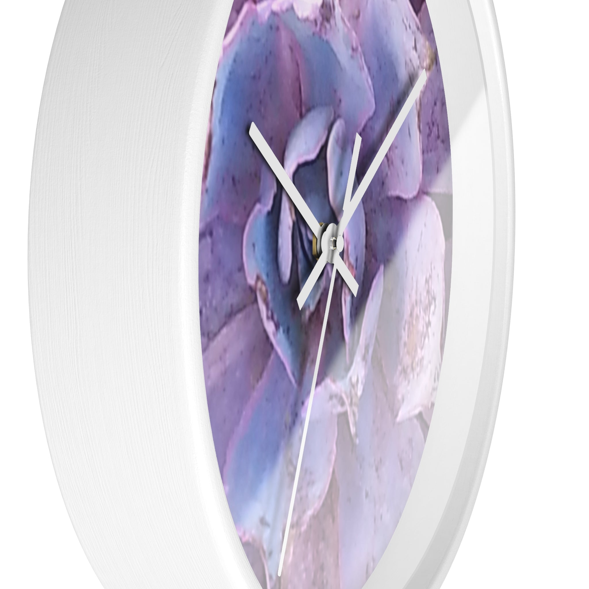 Arid Bloom |  Dusty Lilac Growth Silent Glass Clock | The Rooted Collection
