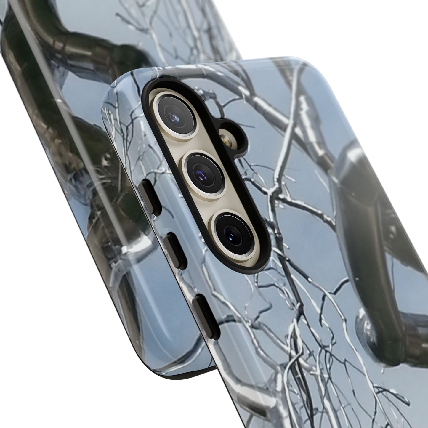 Phone Case - Durable Phone Protector with Bold Metal Nature-inspired Design