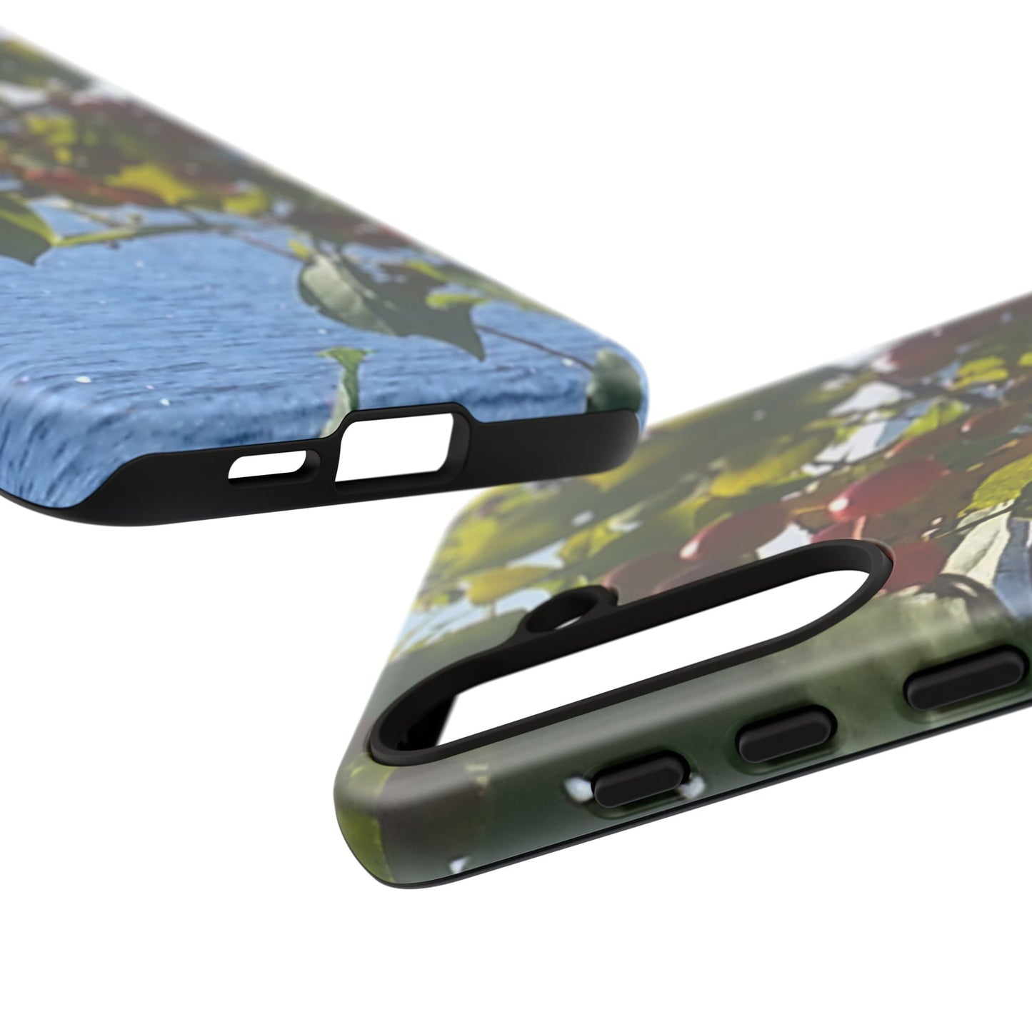 Phone Case - Nature-Inspired  - Vibrant Berry & Water Design