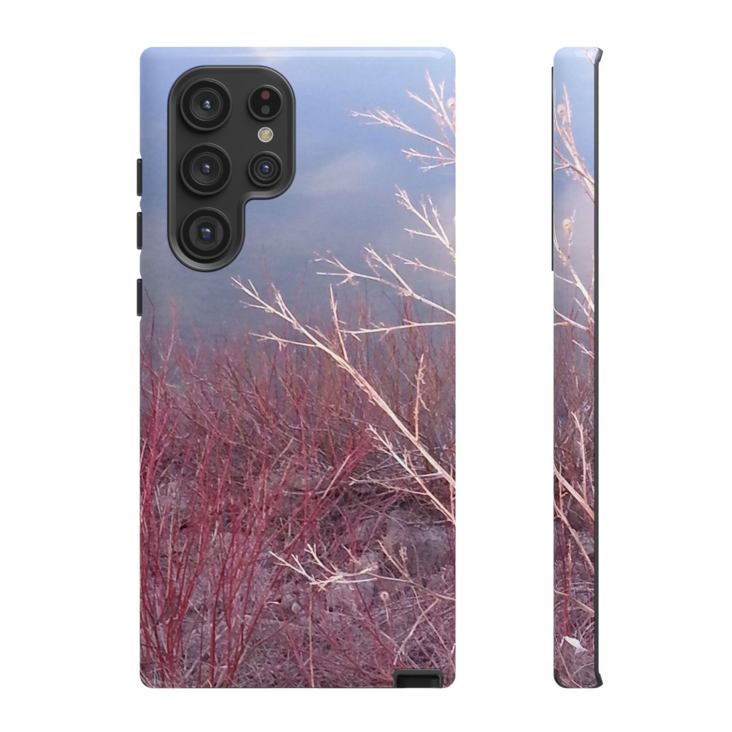 Phone Case - Nature-Inspired Winter Branches Coral Color