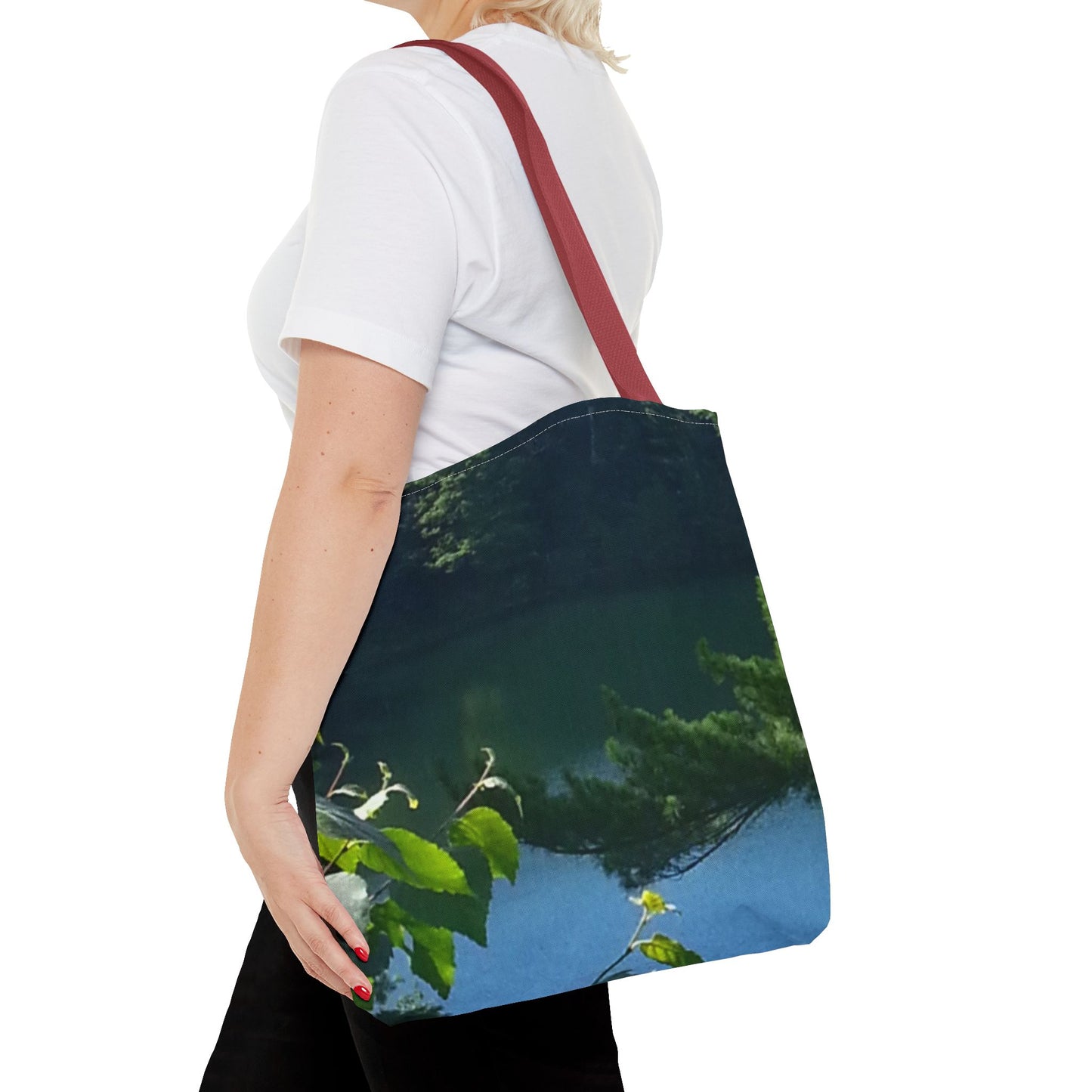 Tote Bag - Nature-inspired Looking Out at the Lake - Ideal for Outdoor Enthusiasts