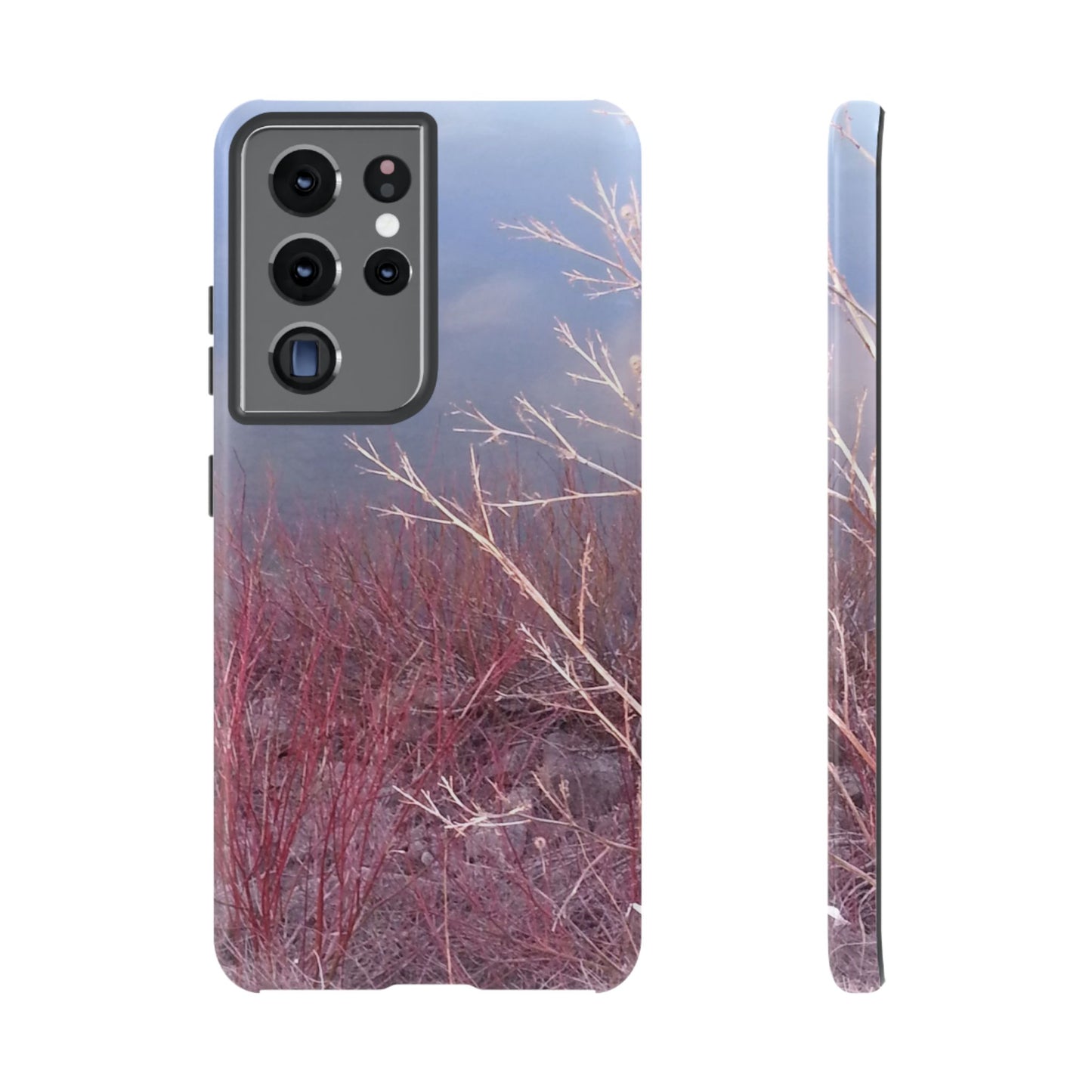 Phone Case - Nature-Inspired Winter Branches Coral Color