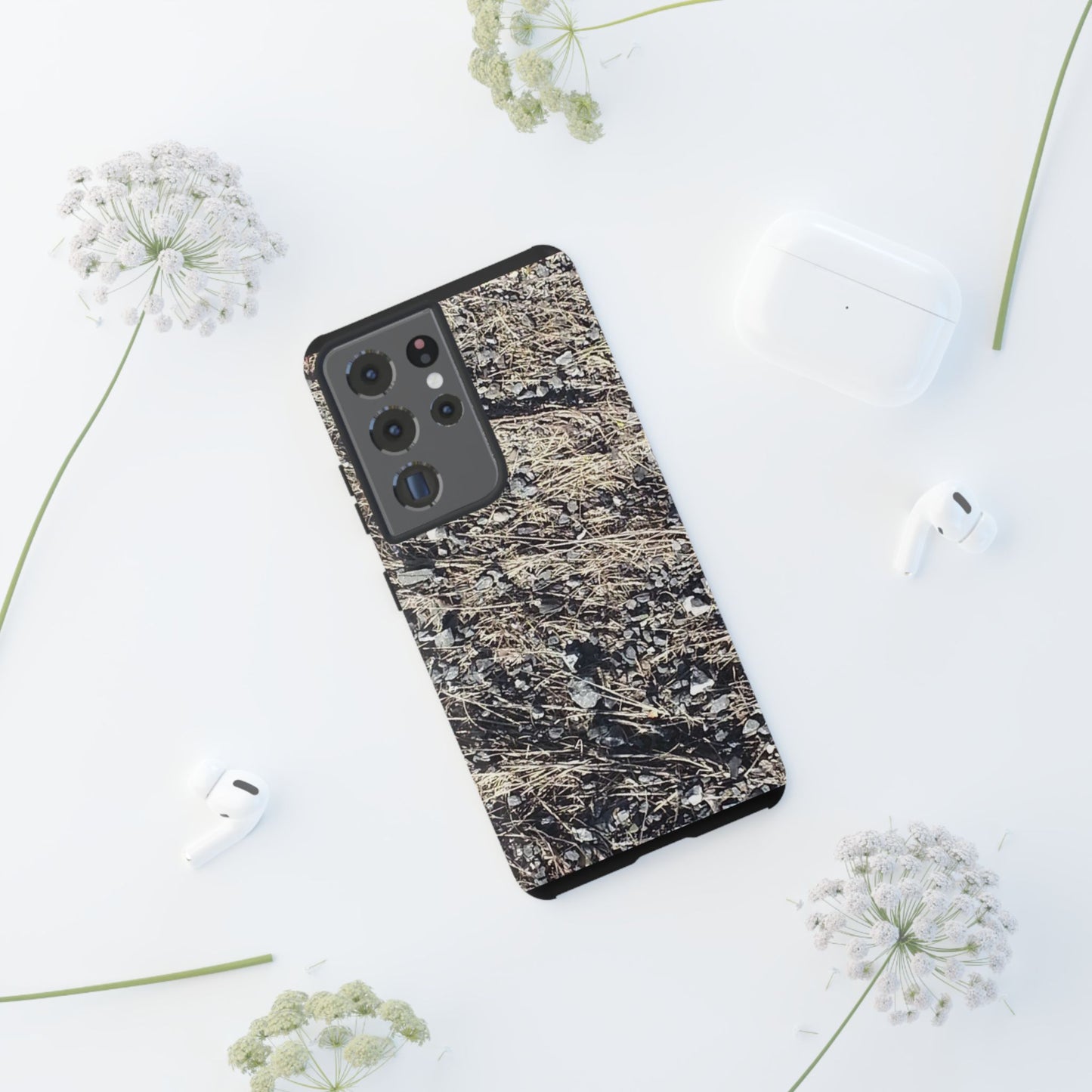 Phone Case -  Nature-Inspired Stone Bed Design for Outdoor Enthusiasts