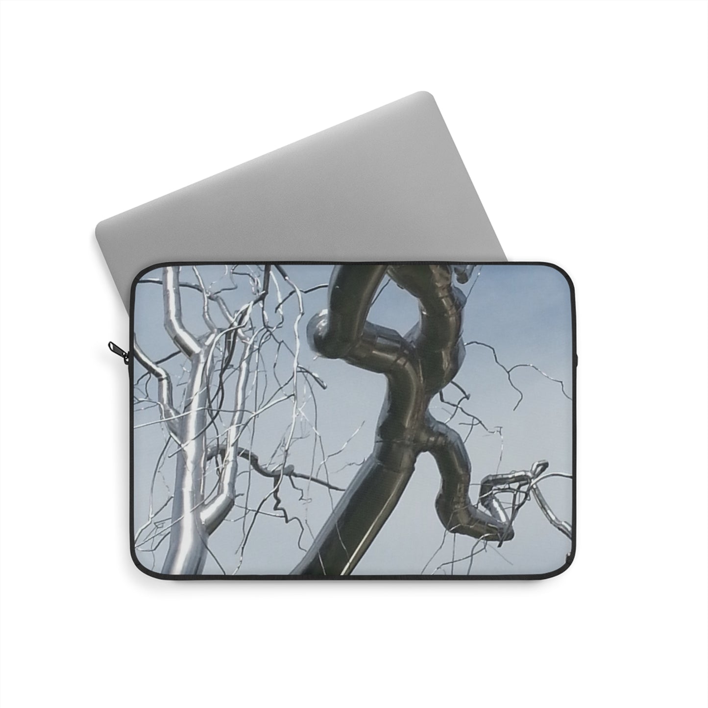 Laptop Sleeve - Modern Metallic Tree Design - Perfect for Nature Lovers & Artists