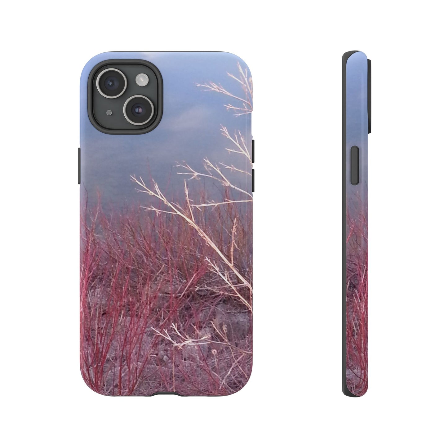 Phone Case - Nature-Inspired Winter Branches Coral Color