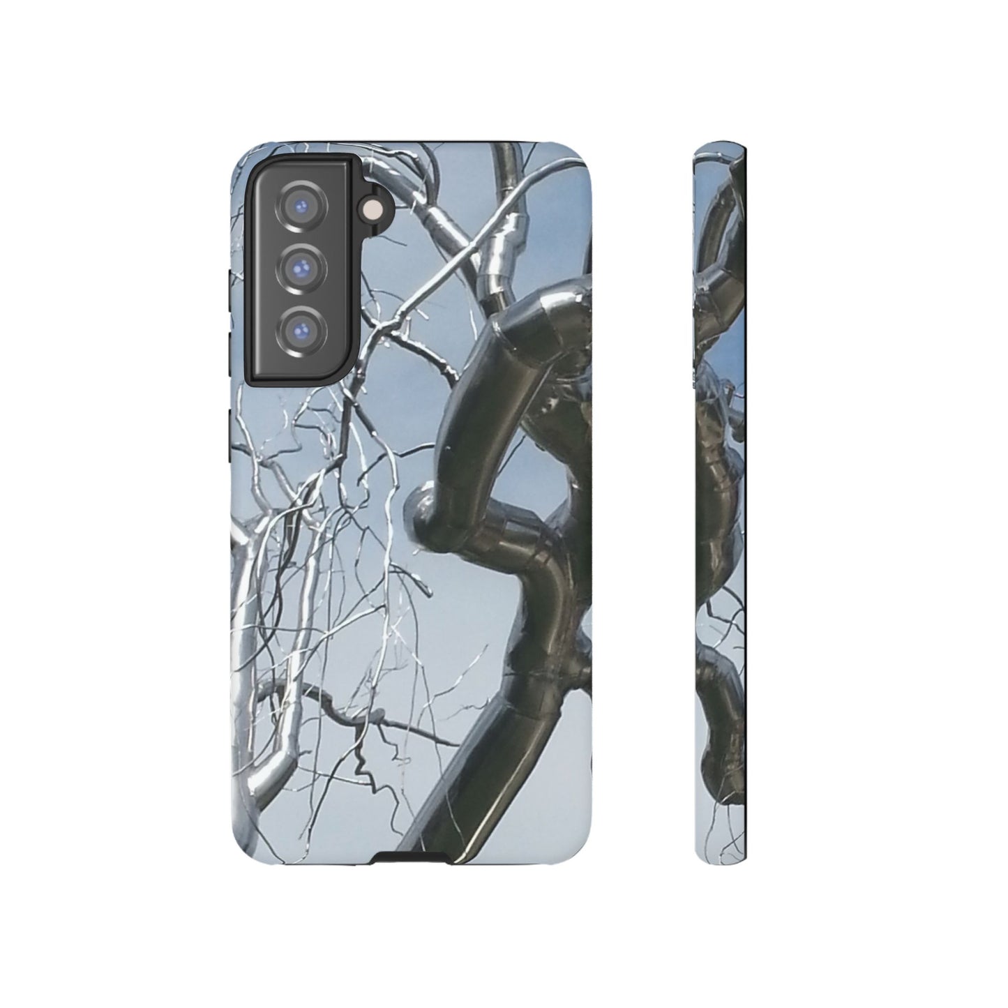 Phone Case - Durable Phone Protector with Bold Metal Nature-inspired Design