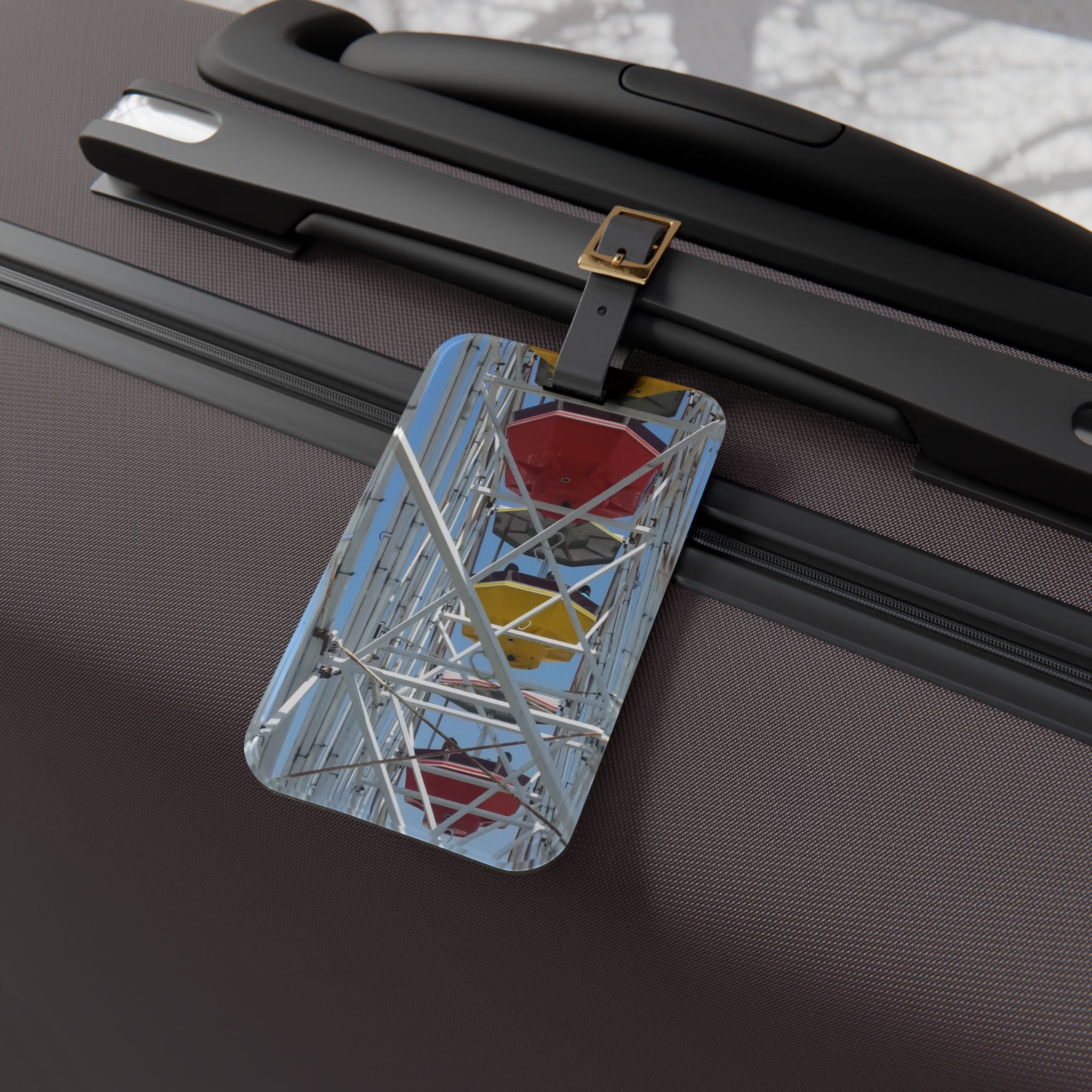 Prismatic Motion | Radiant Fairground Luggage Tag | The Flow Collection