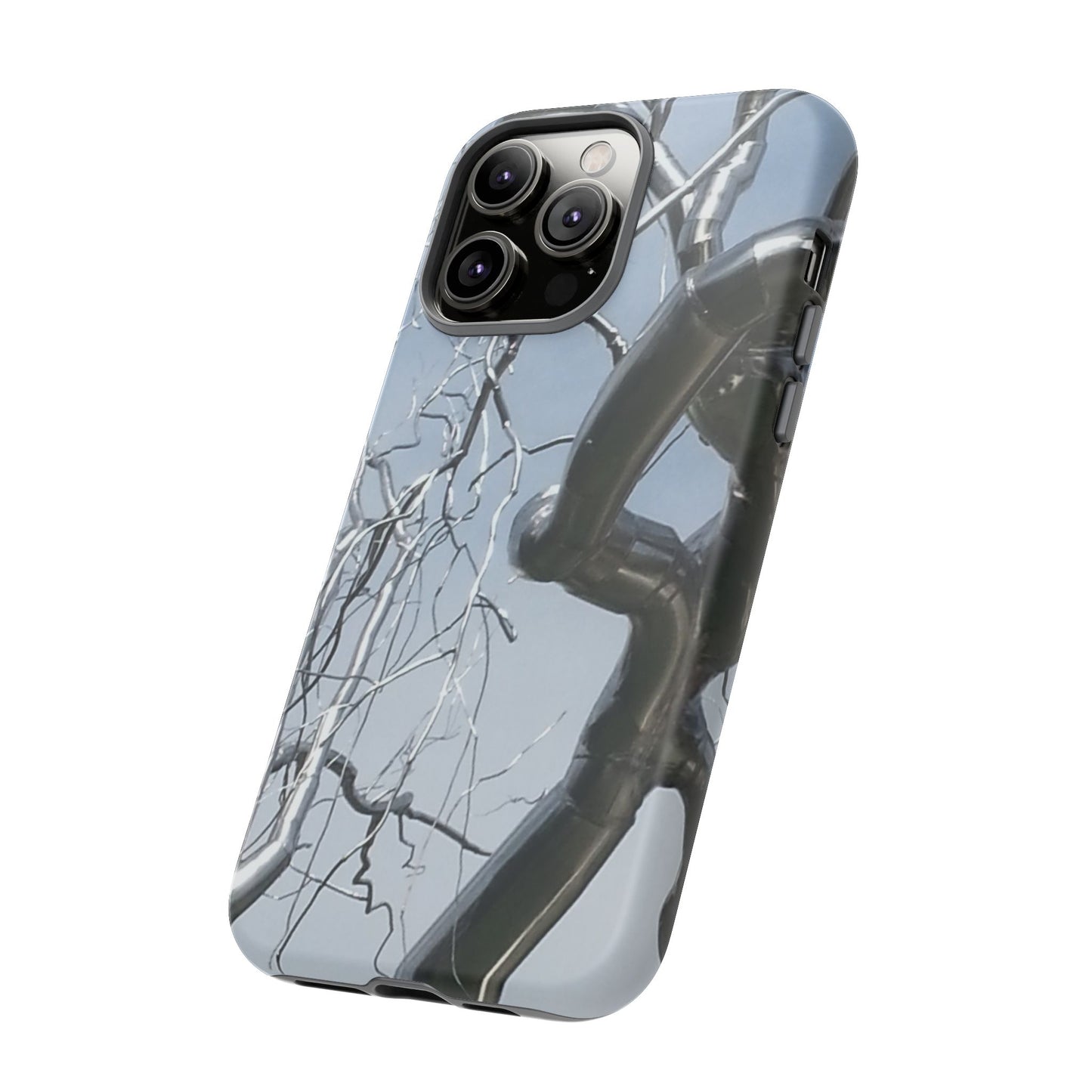 Phone Case - Durable Phone Protector with Bold Metal Nature-inspired Design